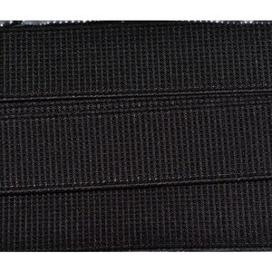 BLACK 50mm Ribbed Non-Roll Elastic, Per Metre