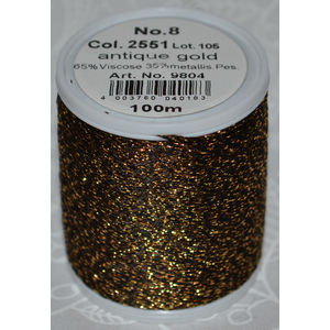 Madeira Glamour 8 Thread #2551 ANTIQUE GOLD, 100m Embroidery, Crochet