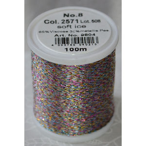 Madeira Glamour 8 Thread #2571 SOFT ICE, 100m Embroidery, Crochet