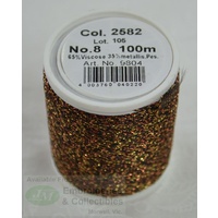 Madeira Glamour 8 Thread #2582 COPPER, 100m Embroidery, Crochet