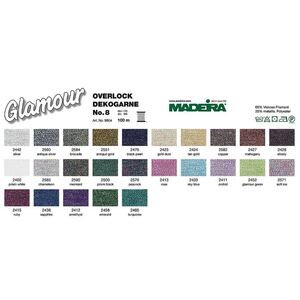 Madeira Glamour 8 Embroidery Thread 100m, No. 8 Dtex 1100, Please Select Colour