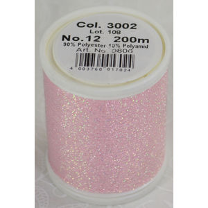 Madeira Glamour 12, #3002 - Prism Baby Rose 200m Metallic Embroidery Thread