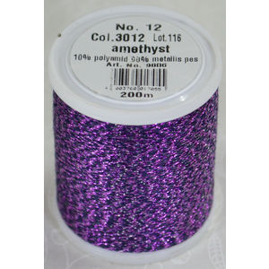 Madeira Glamour 12, #3012 - Amethyst 200m Metallic Embroidery Thread