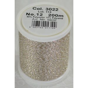Madeira Glamour 12 Metallic Embroidery Thread, 200m GOLD DUST 3022