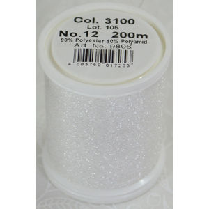 Madeira Glamour 12, #3100 - Crystal 200m Metallic Embroidery Thread