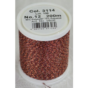 Madeira Glamour 12, #3114 - Mahogany 200m Metallic Embroidery Thread
