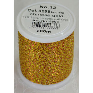 Madeira Glamour 12, #3255 - Chinese Gold 200m Metallic Embroidery Thread