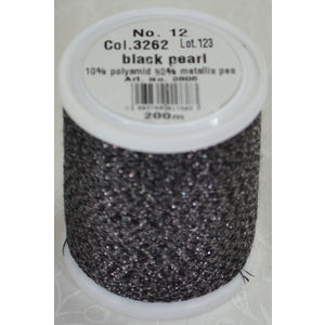 Madeira Glamour 12, #3262 - Graphite 200m Metallic Embroidery Thread