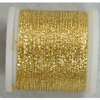 Madeira Metallic No. 8 Hand Embroidery Thread, #8012 LIGHT GOLD, 20m Spool