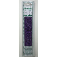 Madeira Perle No. 10 Metallic Hand Embroidery Thread, 20m Colour PETUNIA 312