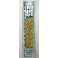 Madeira Perle No. 10 #324 GOLD DUST, Metallic Hand Embroidery Thread, 20m