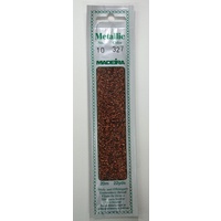 Madeira Perle No. 10 Metallic Hand Embroidery Thread, 20m Colour COPPER 327
