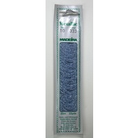 Madeira Perle No. 10 Metallic Hand Embroidery Thread, 20m CRYSTAL BLUE 333