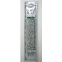 Madeira Perle No. 10 Metallic Hand Embroidery Thread, 20m Colour SILVER 342