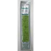 Madeira Perle No. 10 Metallic Hand Embroidery Thread, 20m Colour PERIDOT 352