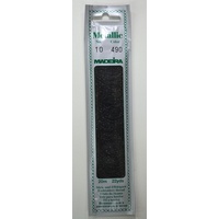Madeira Perle No. 10 Metallic Hand Embroidery Thread, 20m Colour GRAPHITE 490