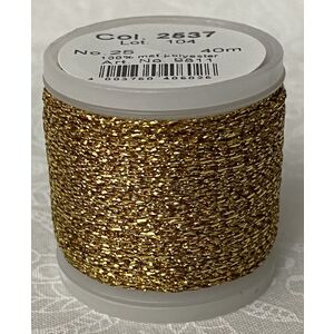 Madeira Metallic No.25 Hand Embroidery Thread, 40m colour 2537 BLACK GOLD 9811.2537