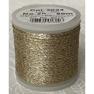 Madeira Metallic No.20 Hand Embroidery Thread, 50m Spool, Colour 2024, GOLD