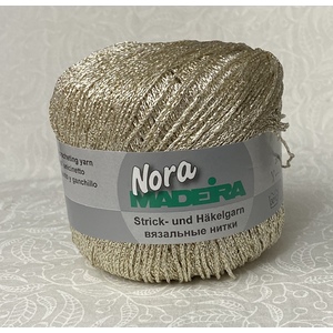 Madeira Metalized Nora Knitting & Crochet Yarn, 100m Colour 323 WHITE GOLD