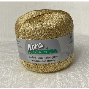 Madeira Metallised Nora Knitting & Crochet Yarn, 100m Colour 324 GOLD DUST