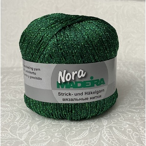 Madeira Metallised Nora Knitting &amp; Crochet Yarn, 100m Colour 358 EMERALD GREEN