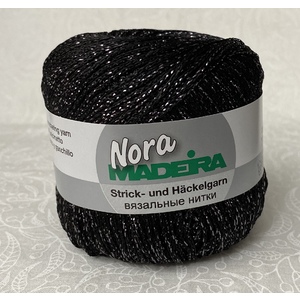 Madeira Metalized Nora Knitting & Crochet Yarn, 100m Colour 360 BLACK SILVER