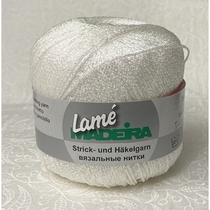 Madeira LAME Crochet &amp; Knitting Yarn, 175m Colour 400 PRISM WHITE