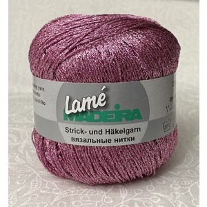 Madeira LAME Crochet &amp; Knitting Yarn, 175m Colour 413 PINK