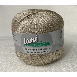 Madeira LAME Crochet &amp; Knitting Yarn, 175m Colour 423 WHITE GOLD
