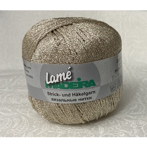 Madeira LAME Crochet & Knitting Yarn, 175m Colour 423 WHITE GOLD
