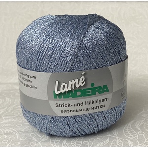 Madeira LAME Crochet & Knitting Yarn, 175m Colour 433 BLUE GREY
