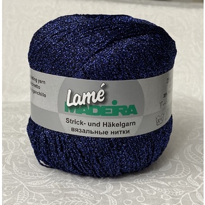 Madeira LAME Crochet & Knitting Yarn, 175m Colour 438 SAPPHIRE BLUE