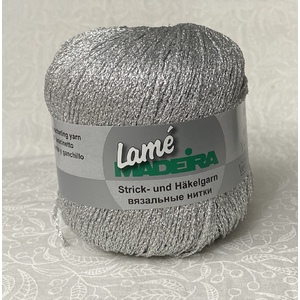 Madeira LAME Crochet & Knitting Yarn, 175m Colour 442 SILVER