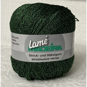 Madeira LAME Crochet &amp; Knitting Yarn, 175m Colour 458 EMERALD GREEN