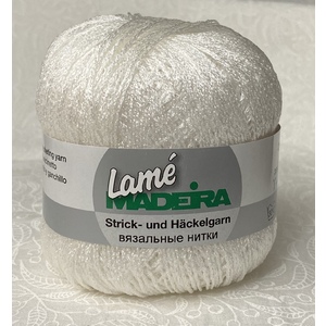 Madeira LAME Crochet &amp; Knitting Yarn, 175m Colour 490 OFF WHITE