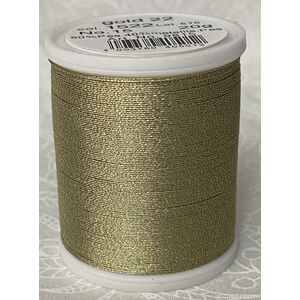 Madeira Metallic No.15 Hand Embroidery Thread, 300m Spool, Colour GOLD 22
