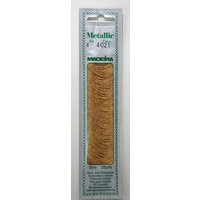 Madeira No. 4, 20m Metallic Hand Embroidery Thread, BROCADE Colour 4021