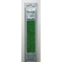 Madeira No. 4, 20m Metallic Hand Embroidery Thread, EMERALD Colour 4057