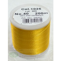 Madeira Rayon 40 #1025 MINE GOLD 200m Machine Embroidery Thread
