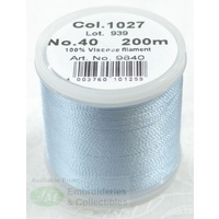 Madeira Rayon 40 #1027 PALE BABY BLUE 200m Machine Embroidery Thread