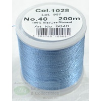 Madeira Rayon 40 #1028 BABY BLUE 200m Machine Embroidery Thread