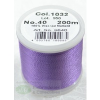 Madeira Rayon 40 #1032 MEDIUM PURPLE 200m Machine Embroidery Thread