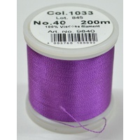 Madeira Rayon 40 #1033 PURPLE, 200m Machine Embroidery Thread