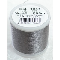 Madeira Rayon 40 # 1041 MEDIUM DARK GREY, 200m Machine Embroidery Thread