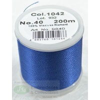 Madeira Rayon 40 #1042 LAPIS BLUE 200m Machine Embroidery Thread