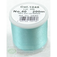 Madeira Rayon 40 #1045 LIGHT TEAL 200m Machine Embroidery Thread