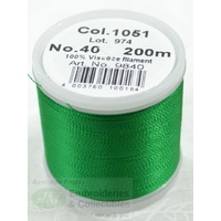 Madeira Rayon 40 #1051 CHRISTMAS GREEN 200m Machine Embroidery Thread