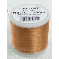 Madeira Rayon 40 #1057 TAWNY BROWN 200m Machine Embroidery Thread