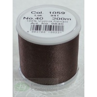 Madeira Rayon 40 #1059 DARK CHOCOLATE 200m Machine Embroidery Thread