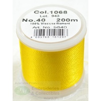 Madeira Rayon 40 #1068 CANARY YELLOW 200m Machine Embroidery Thread